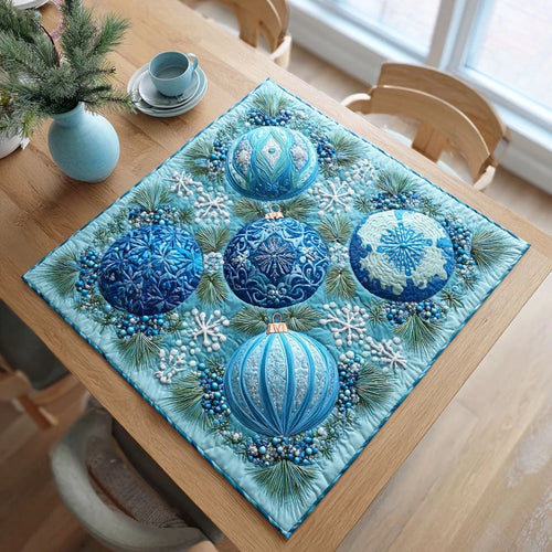Frozen Starry Night Quilted Table Topper