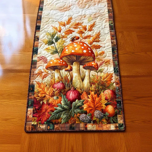 Fungi Festivities Quilted Table Runner