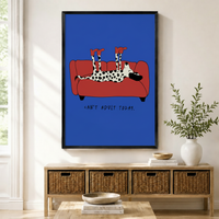 Can't Adult Today Dalmatian Funny Canvas Art Wall Art