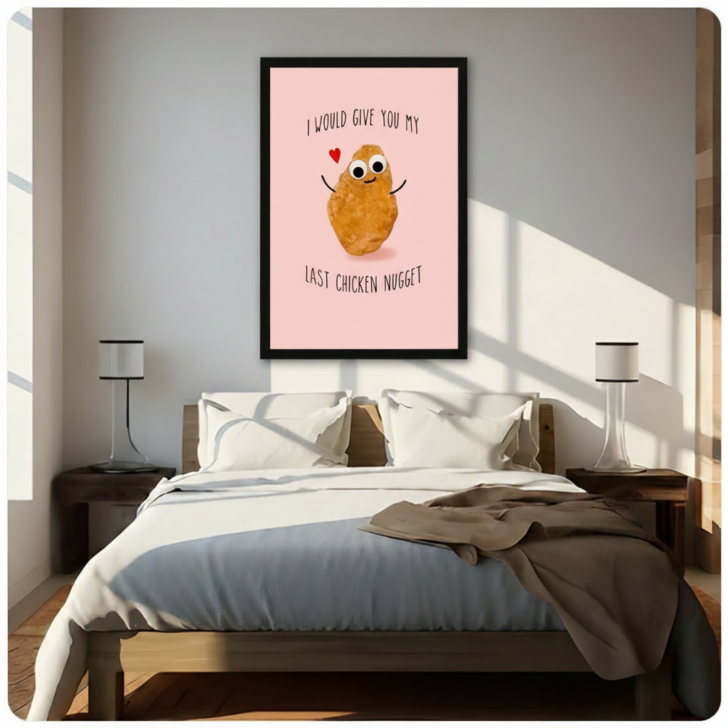 Last Chicken Nugget Funny Love Quote Canvas Art