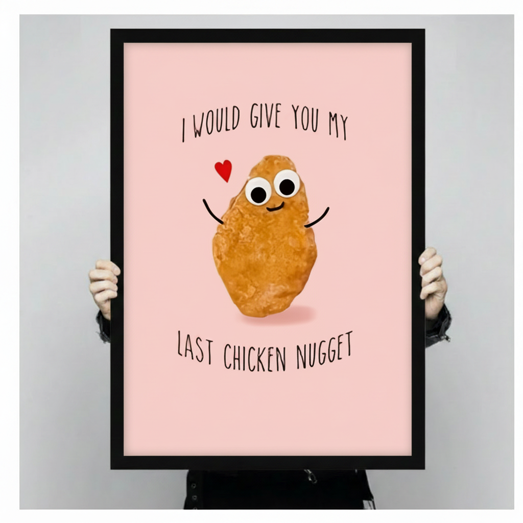 Last Chicken Nugget Funny Love Quote Canvas Art