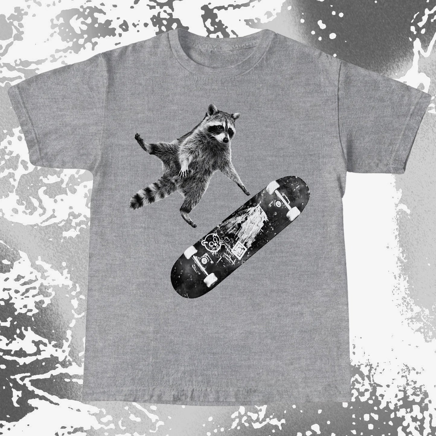 Skateboarding Raccoon Shirt – Mid Air Chaos Tee, funny meme tee gift (view 17)