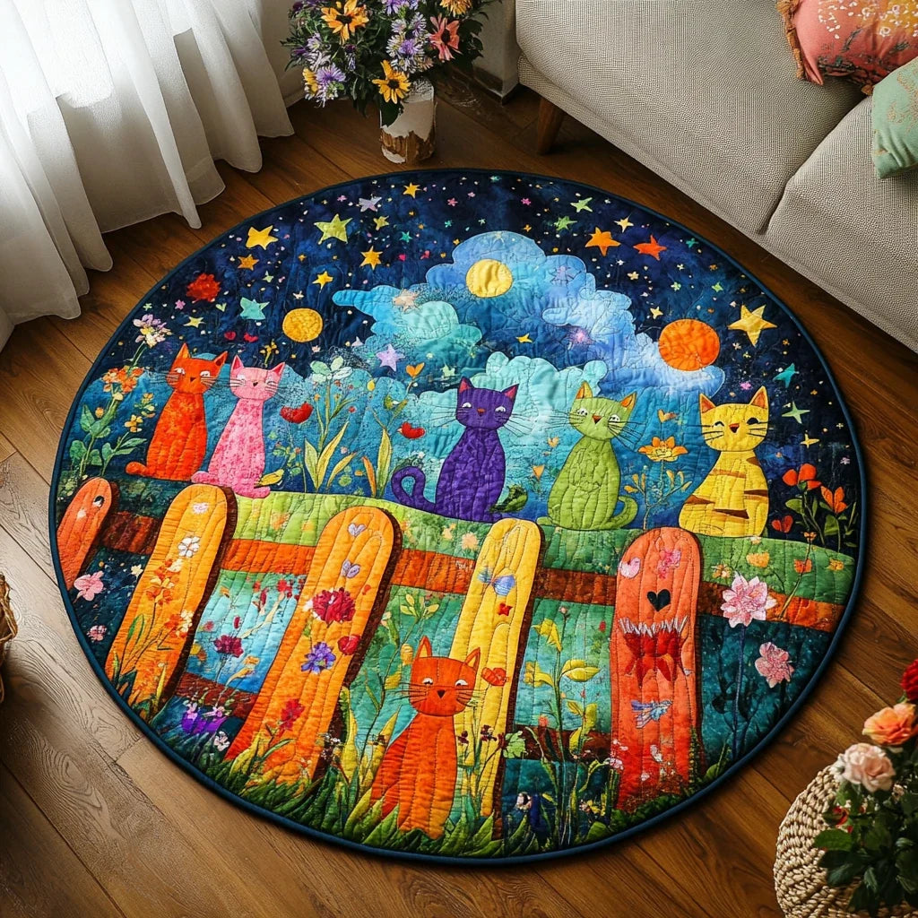 Furry Friend Quilted Round Mat