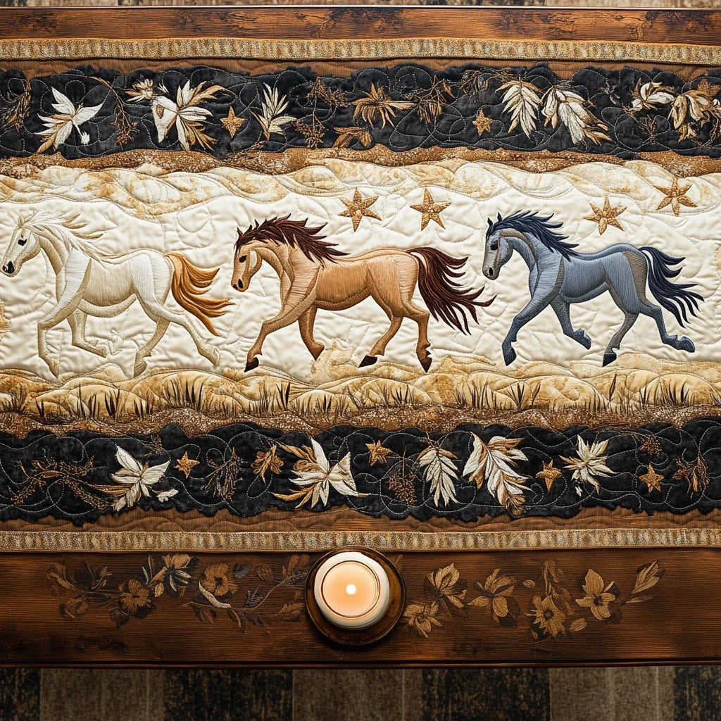 Gallop Charm Quilted Table Runner