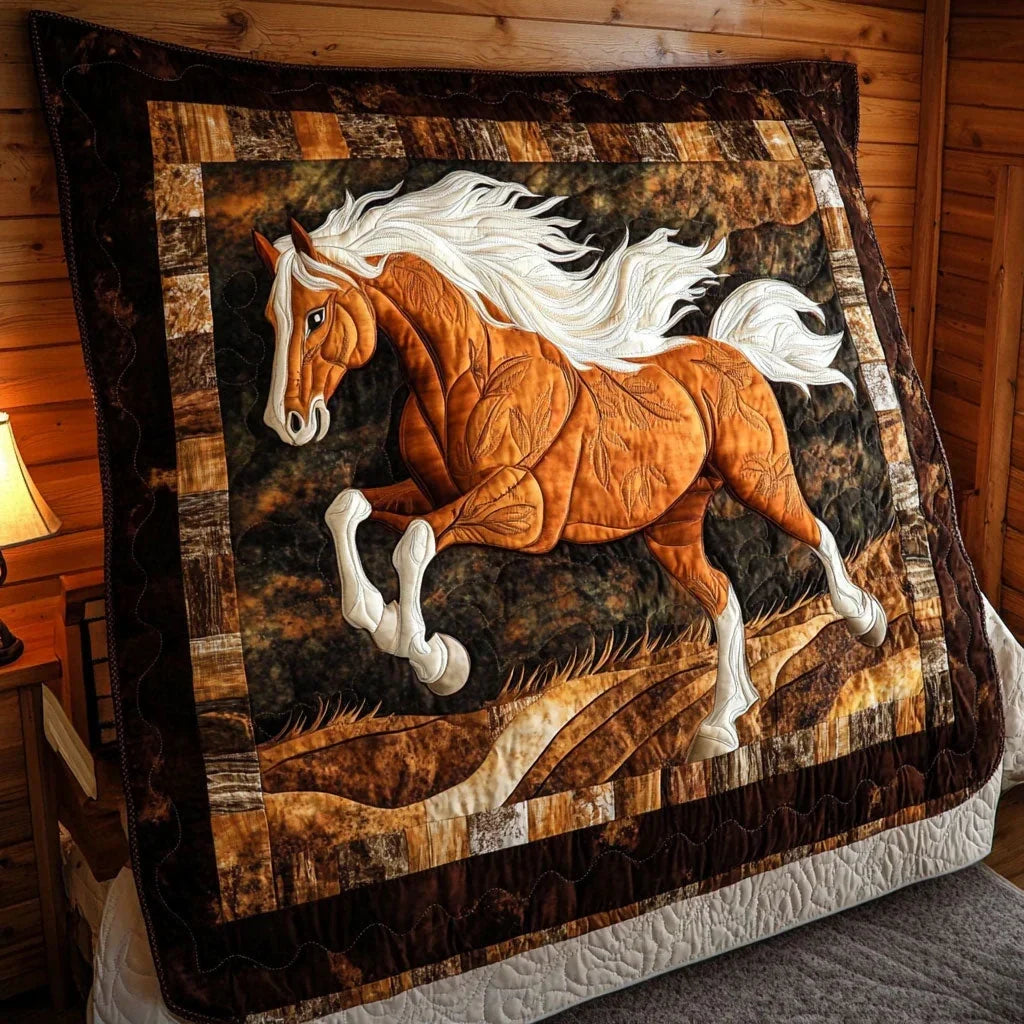 Galloping Horse Quilt Blanket