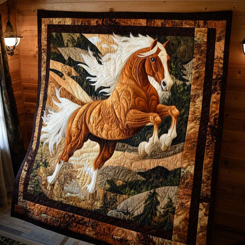 Galloping Horse Quilt Blanket