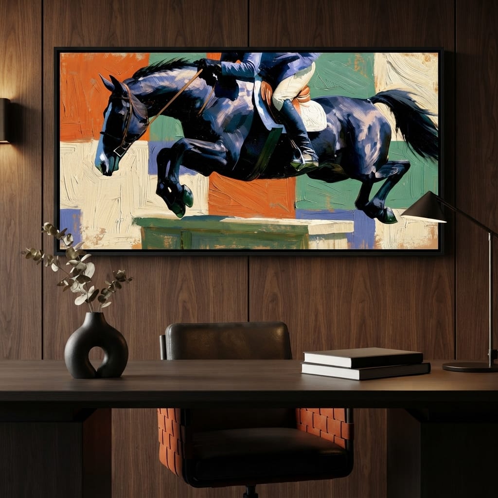 Galloping Through Fields of Color Canvas Wall Art
