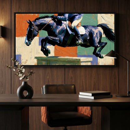 Galloping Through Fields of Color Canvas Wall Art