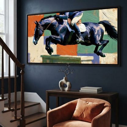 Galloping Through Fields of Color Canvas Wall Art