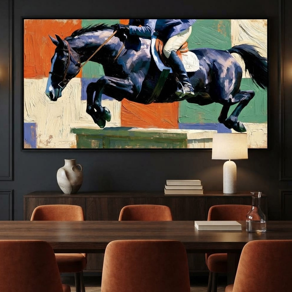 Galloping Through Fields of Color Canvas Wall Art
