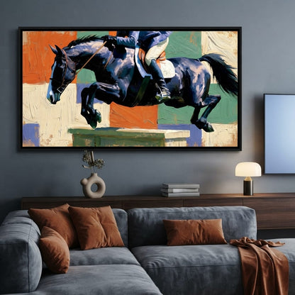Galloping Through Fields of Color Canvas Wall Art