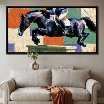 Galloping Through Fields of Color Canvas Wall Art