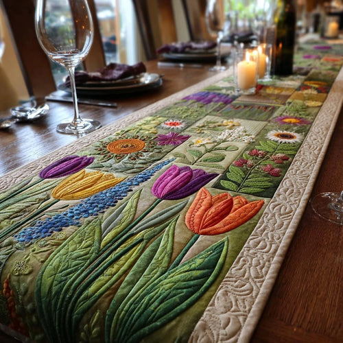 Garden Bloom Quilted Table Runner