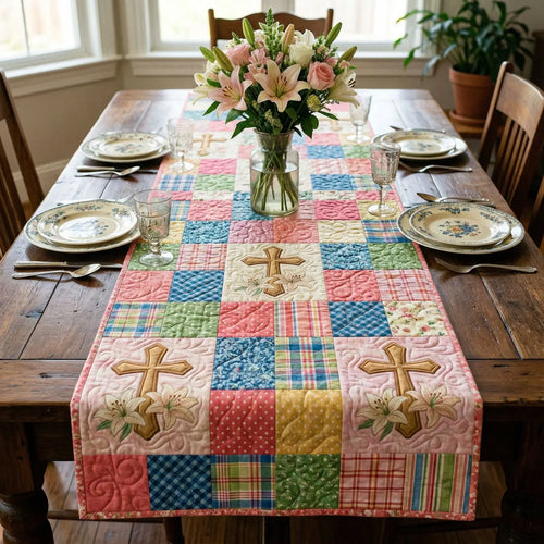 Garden Cross Quilted Table Runner