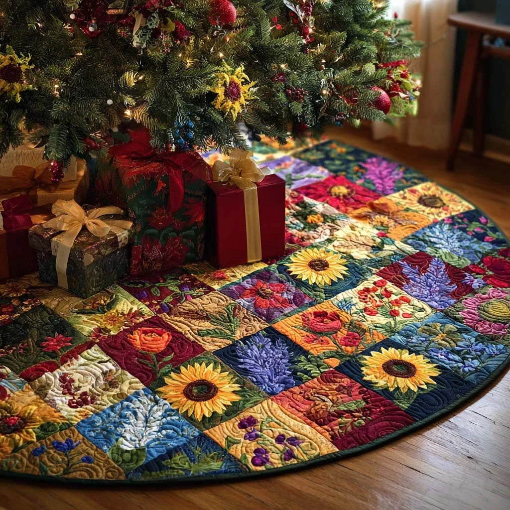 Garden Escape Christmas Quilted Tree Skirt
