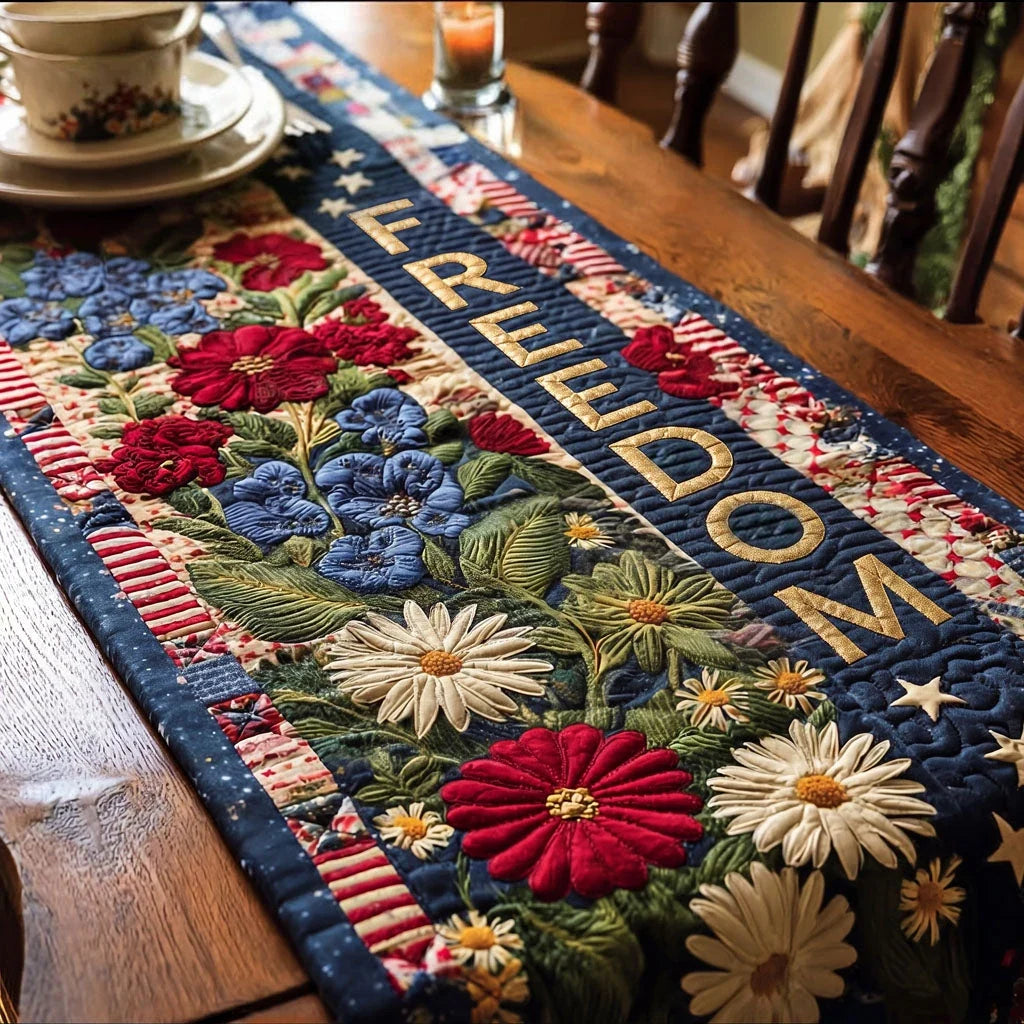 Garden Glory Milestone Quilted Table Runner