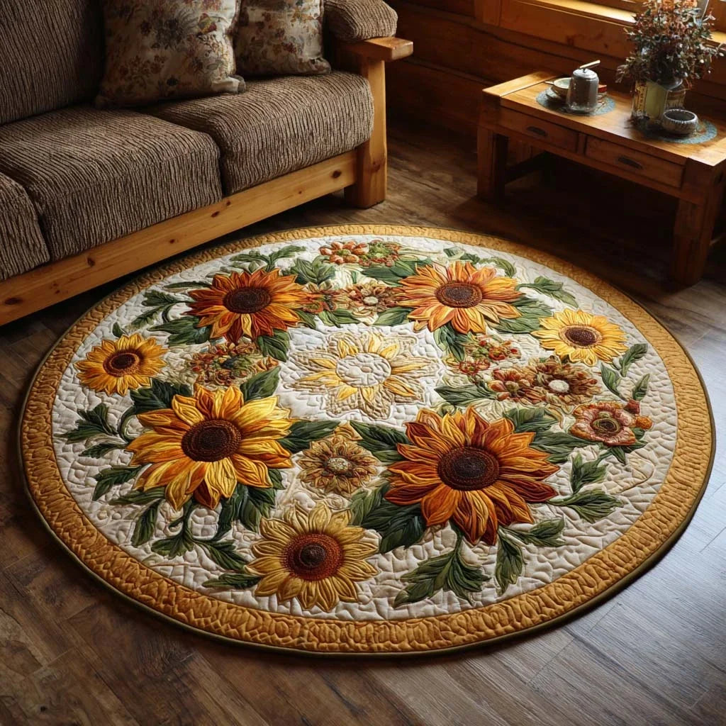 Garden Glow Quilted Round Mat