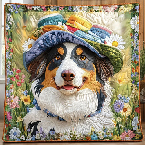 Garden Hat Happy Quilt Blanket
