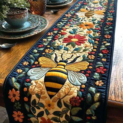 Garden Hive Quilted Table Runner