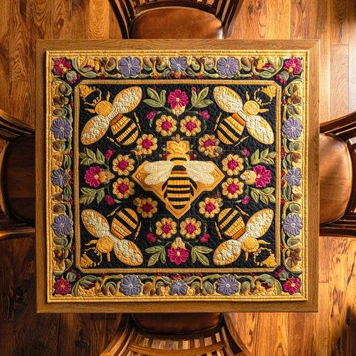 Garden Hive Quilted Table Topper
