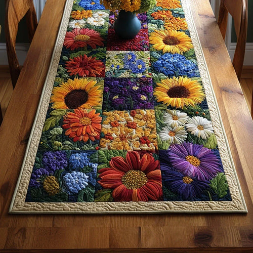 Garden Patchwork Quilted Table Runner