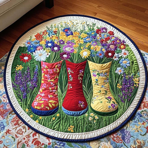 Garden Trio Quilted Round Mat