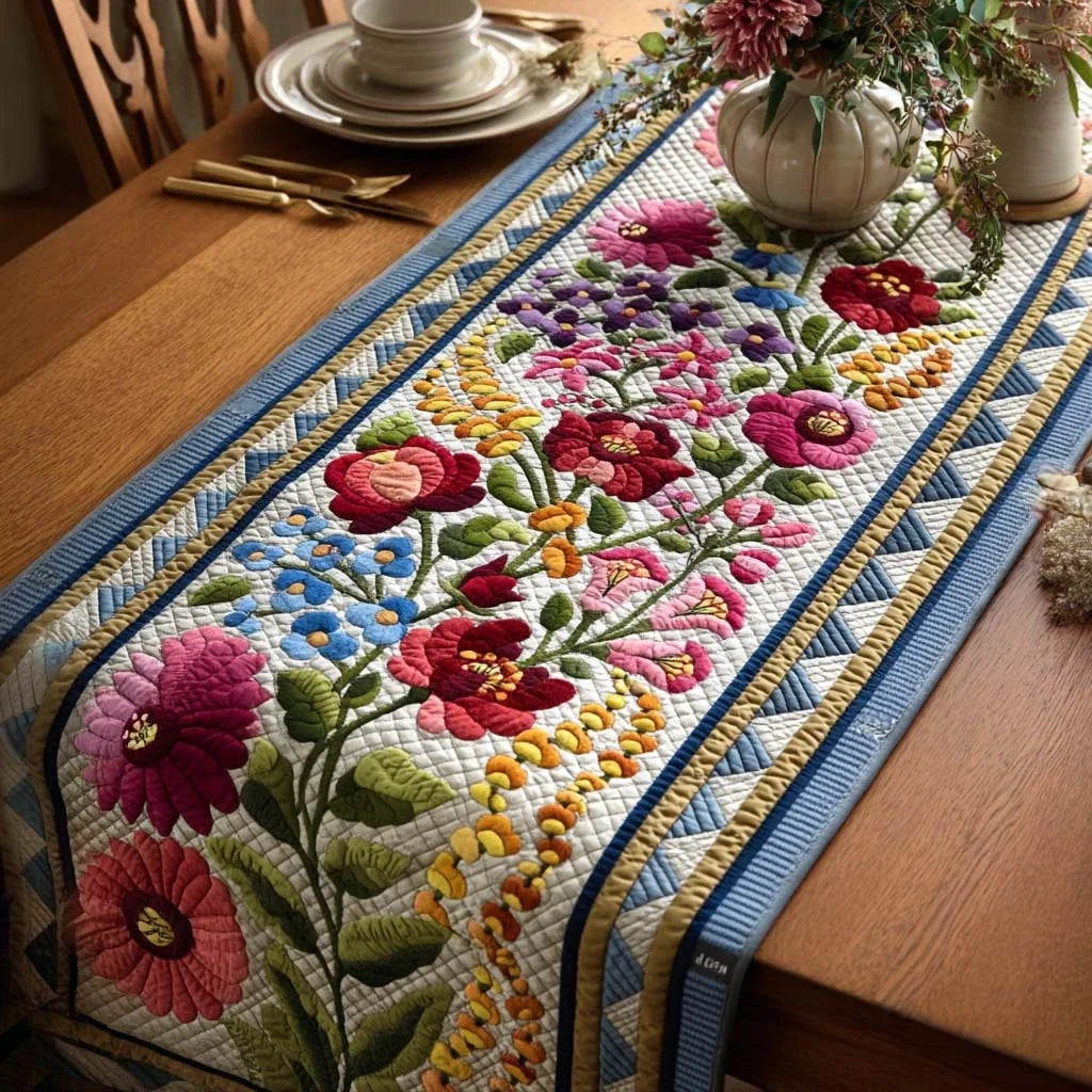 Garden Whisper Quilted Table Runner