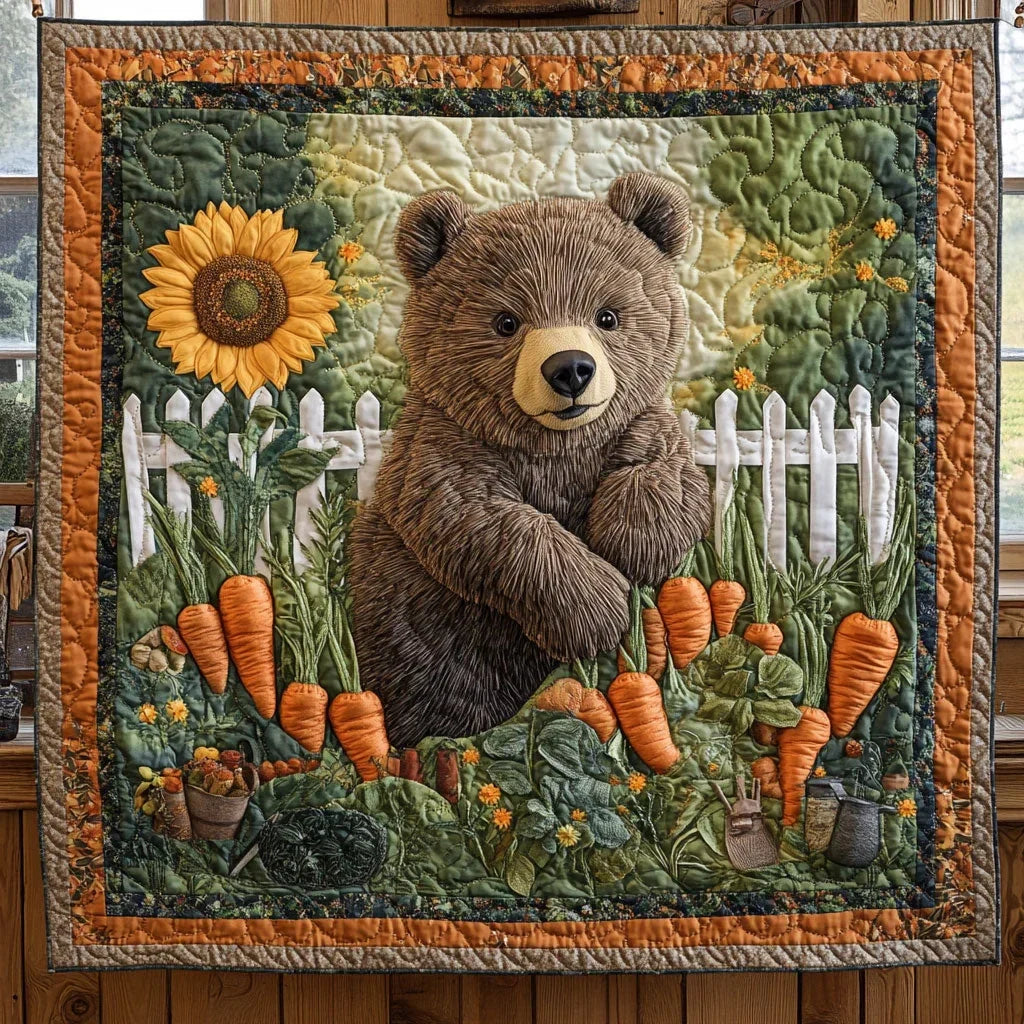 Gardener Bear Cub Quilt Blanket