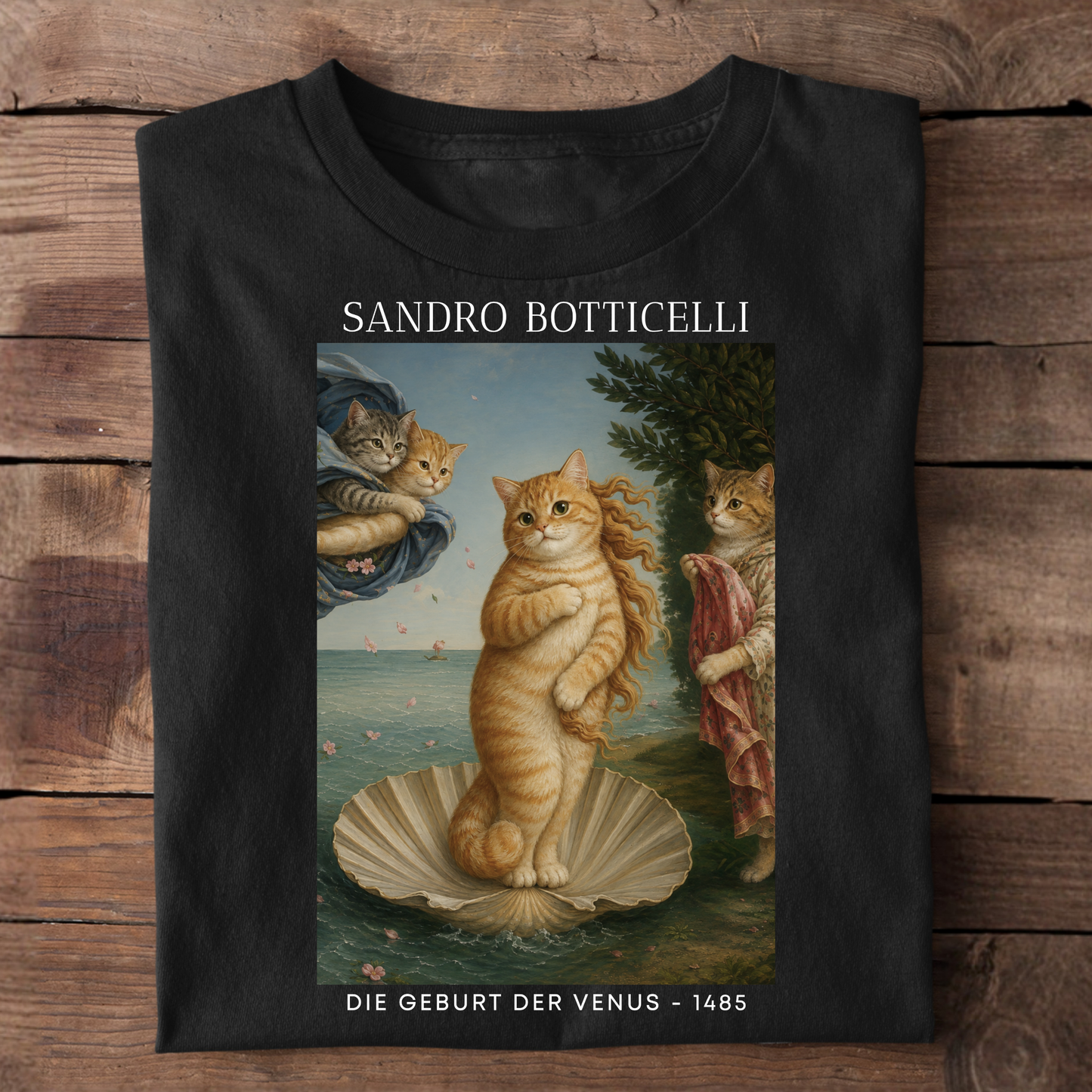 Die Geburt der Venus Katze T-Shirt