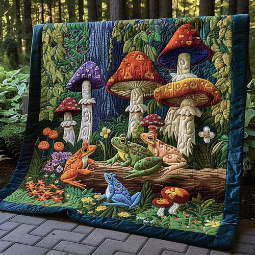 Gentle Frog Quilt Blanket - Quilted Blanket by Wild and Way
