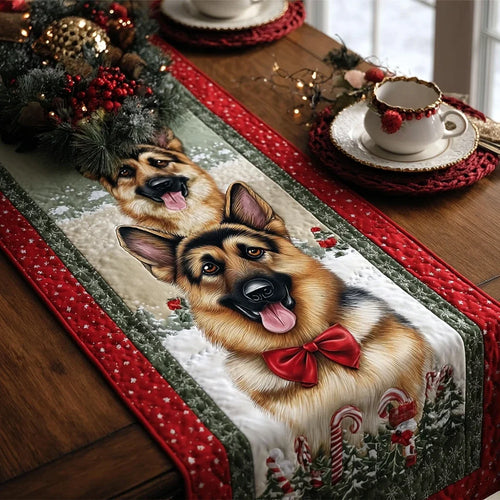 Gentle German Shepherd Quilted Table Runner