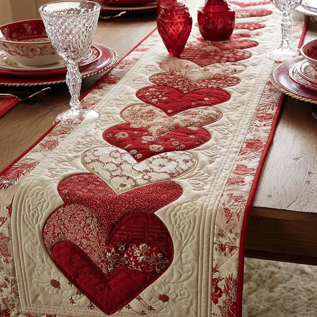 Gentle Love Quilted Table Runner
