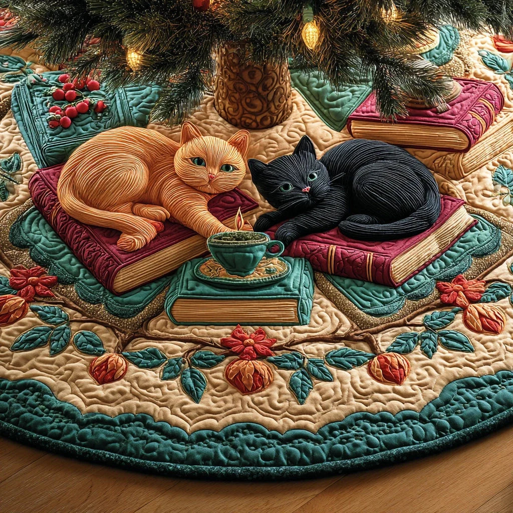 Gentle Page Paws Christmas Quilted Tree Skirt