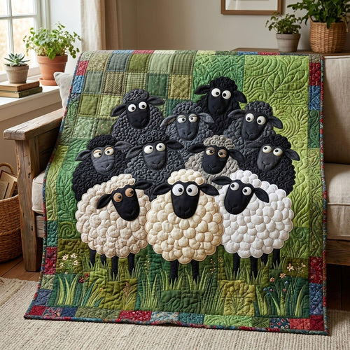 Gentle Sheep Quilt Blanket - Quilted Blanket by Wild and Way