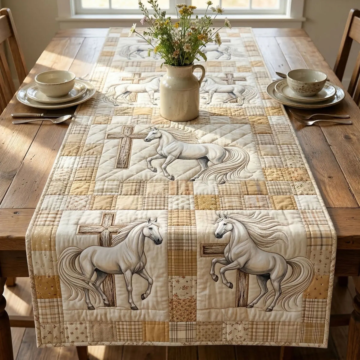 Gentle Shepherd Quilted Table Runner