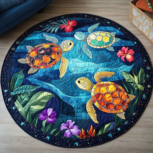 Gentle Shores Quilted Round Mat