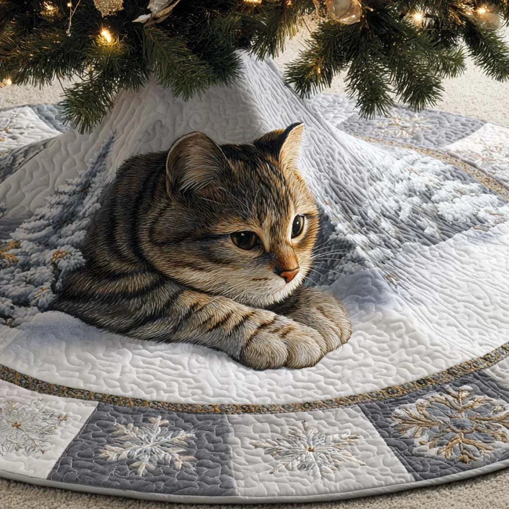 Gentle Stripe Quilted Tree Skirt