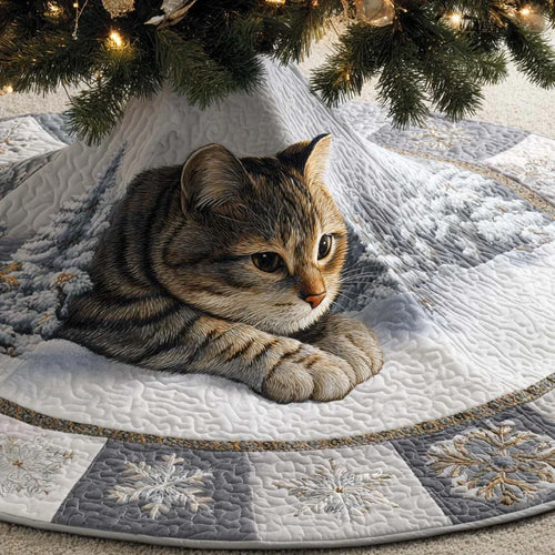 Gentle Stripe Quilted Tree Skirt