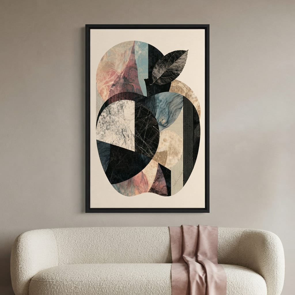 Geometric Harvest Of Forgotten Apple Canvas Wall Art