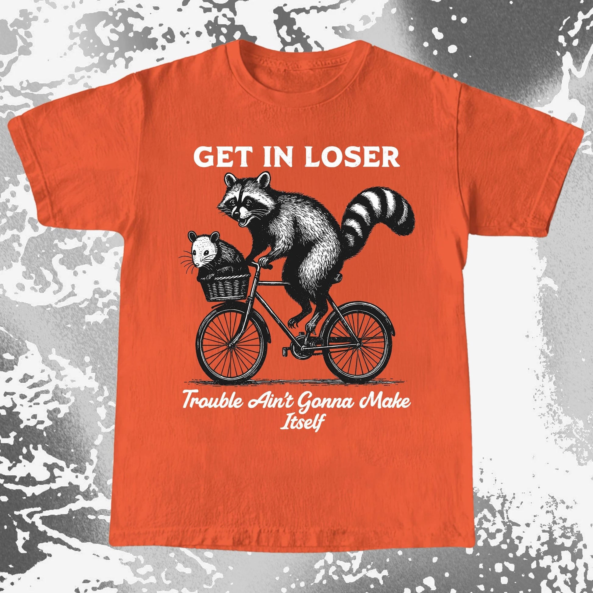 Get In Loser Raccoon Opossum Trouble Maker, funny meme tee gift (view 7)
