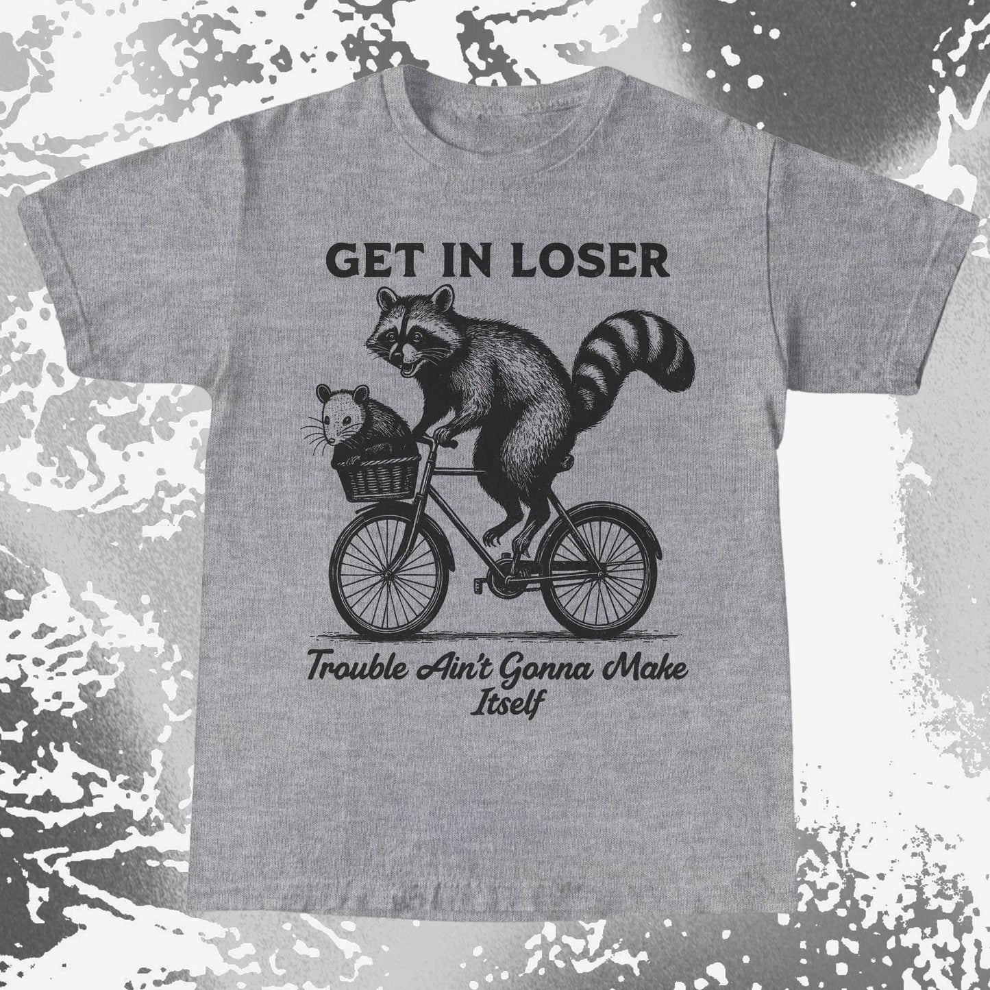 Get In Loser Raccoon Opossum Trouble Maker, funny meme tee gift (view 6)