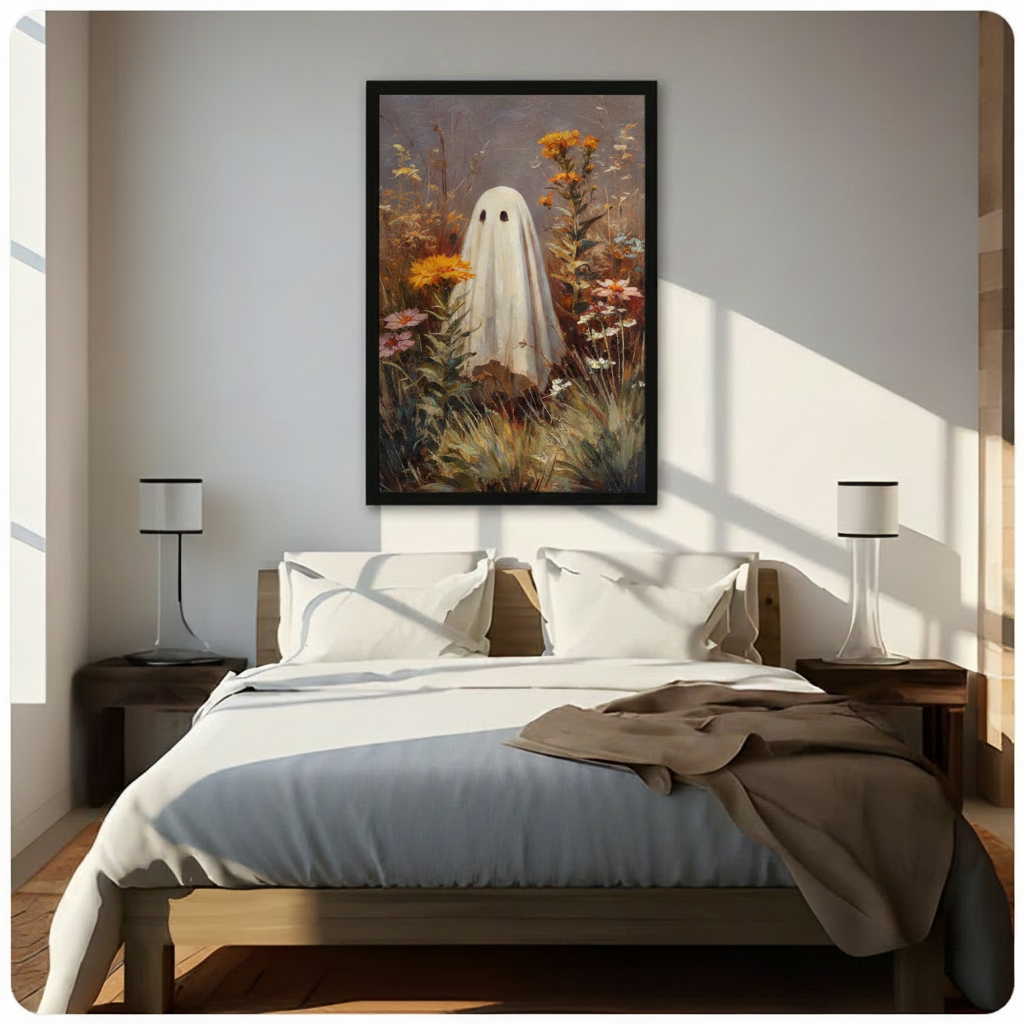 Ghost Garden Vintage Oil Painting Canvas Wall Art