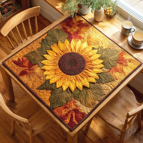Giant Bloom Sunflower Quilted Table Topper