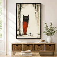 Dark Forest Guardian Gothic Surreal Canvas Art