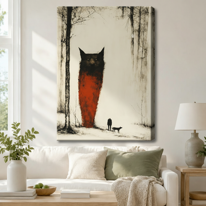 Dark Forest Guardian Gothic Surreal Canvas Art