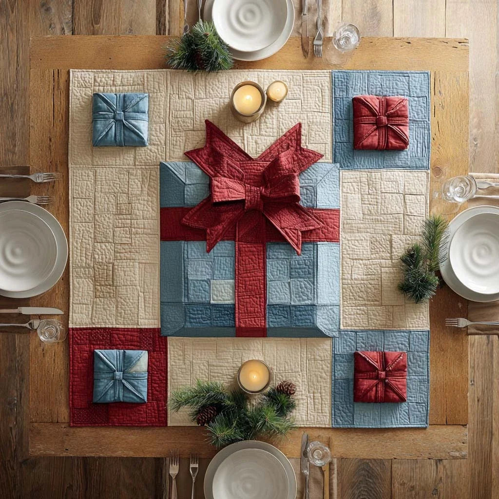 Gift of Joy Quilted Table Topper