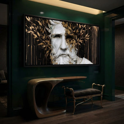 Gilded Echoes of Antiquity Canvas Wall Art