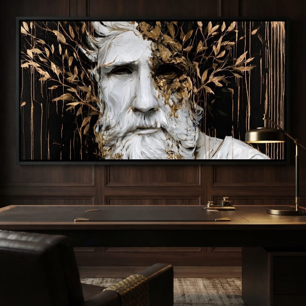 Gilded Echoes of Antiquity Canvas Wall Art