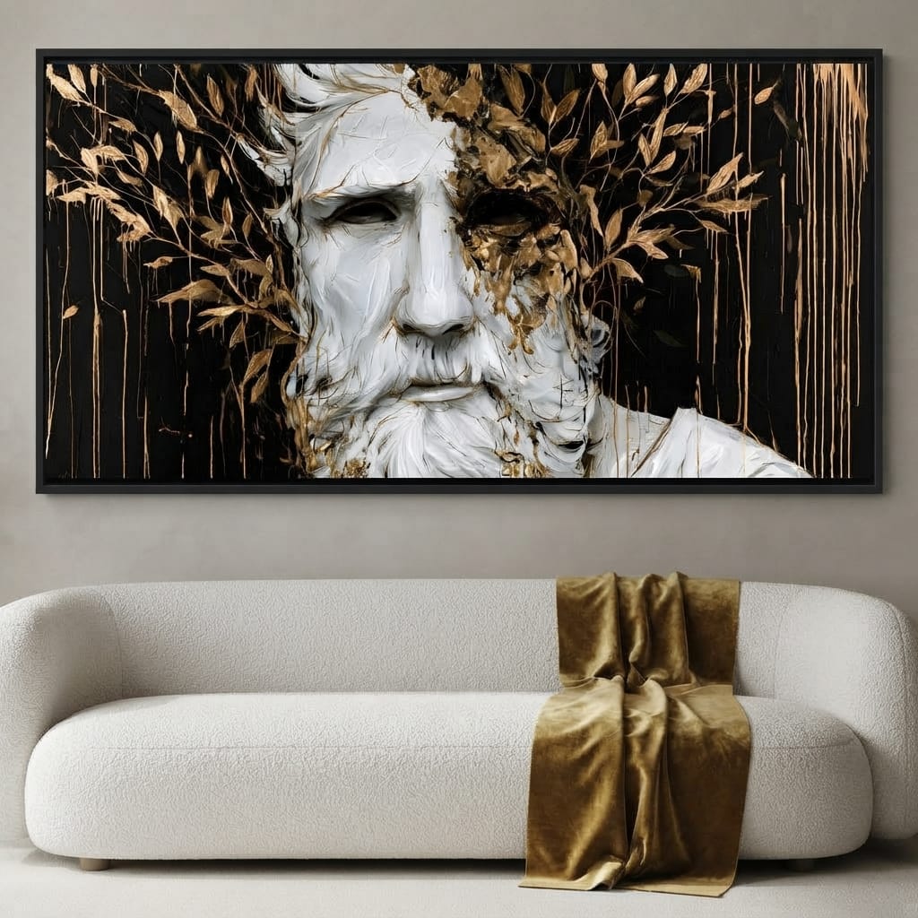 Gilded Echoes of Antiquity Canvas Wall Art