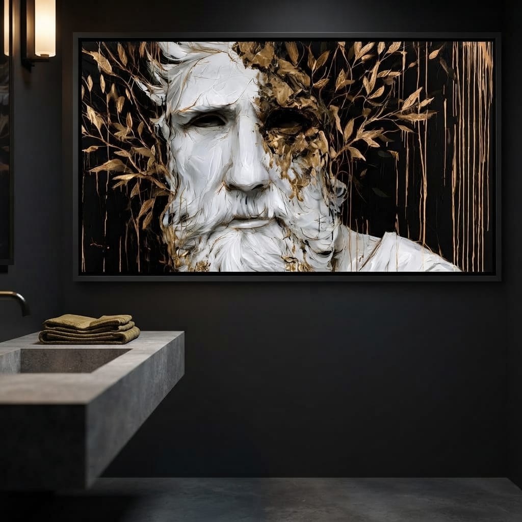 Gilded Echoes of Antiquity Canvas Wall Art